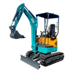 Pequeña excavadora agrícola multifuncional de 1,8 toneladas