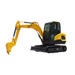 Miniexcavadora excavadora pequeña con giro de cola cero